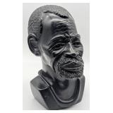 Carved Stone African Tribal Bust