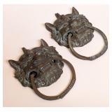 Brass Foo Dog Door Knockers