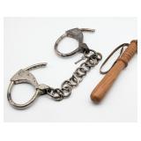 Antique Marshal Office Tombstone Handcuffs w/ Key