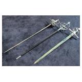 (3) Fantasy Basket Hilt Swords