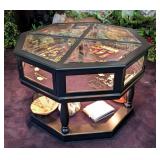 Octagon Black Wood Display Case