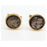 Ancient Greek Alexander the Great Coin 18k Gold Cu