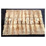 Quilted Grey Fox Throw in Beautiful Condition
