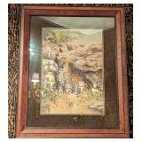 Seated Leopard by Jenny Hervey Framed Print