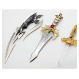 (3) Fantasy Fixed Blade Daggers