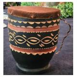 African Tribal Hide Top Drum