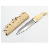 SUPER COOL Custom Jaw Bone Double Edged Knife w/ S