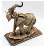 Roaring Elephant Resin Statue by Giuseppe Armani