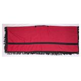 Authentic Argentine Animal Wool Red & Black Poncho