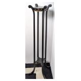 4ft Thin Black & Gold Pedestal Stand