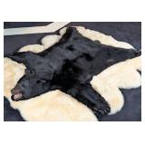 Black Bear Pelt Rug Taxidermy w/ Felt Backing SHIP