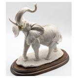 Elephant Statue by Giuseppe Armani made of white c