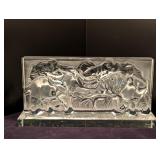 Baccarat Frosted Crystal Elephant Savanah Sculptur