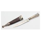 Garantie Silver Gaucho Boot Knife w/ Scabbard