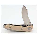 Katz Kagemusha White Micarta Liner Lock Folding Kn