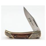 Herbertz Messer Engraved Smooth Wood Lockback Knif