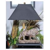 Walking Lion Table Lamp Signed Alva