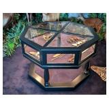 Octagon Black Wood Display Case