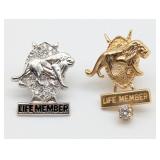 Safari Club International SCI Life Member Gold Pin