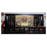 Black & Zebra Print Magnetic Lock Gun Cabinet / Di