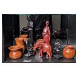 African Carved Wood Figures & Bowls