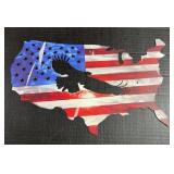 15.5" United States w/ Eagle Single Sided Metal S