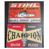 Texaco Motor Oil, STP, Champion Spark Plugs, & STI