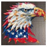 11.5" Bald Eagle Single Sided Metal Sign