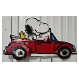 25" Snoopy & Woodstock Single Sided Metal Sign