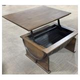 Reclaimed Barrel Lift Top Coffee Table
