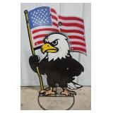 30" Bald Eagle Single Sided Metal Sign
