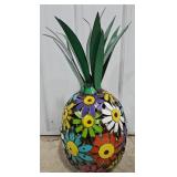24" Metal Rainbow Flower Pineapple
