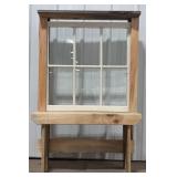 30" Pine Garden Bench w/ Window