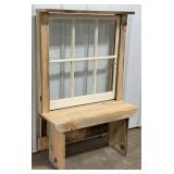 30" Pine Garden Bench w/ Window