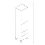 Fresca 58.5" Bathroom Linen Side Cabinet w/ Stora