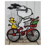 41" Snoopy & Woodstock Single Sided Metal Sign