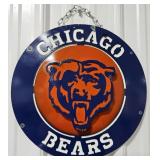 15" Chicago Bears Single Sided Metal Sign