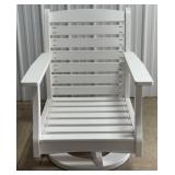 White Poly Swivel Chair