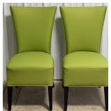 Green Upholstered Side Chairs