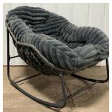 Oversized Rattan Rocking Chair