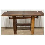 54" Reclaimed Wood Yoke Table