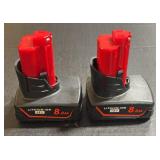 12V 8.0 Ah Lithium Ion Batteries