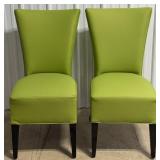 Green Upholstered Side Chairs