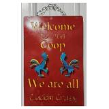 18" Welcome to our Coop Single Sided Metal Sign