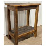 Reclaimed Wood Rustic Side Table