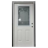 REEB 36" 1/2 Deco LH Pre-Hung Exterior Door