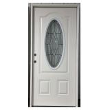 REEB 36" 3/4 Oval Deco RH Pre-Hung Exterior Door