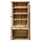 Roughsawn O.C.P. Wood Student Desk/Bookcase