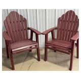 Maroon Poly Arm Chairs