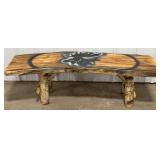 56" Rustic Log Sofa Table/Bench